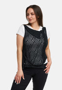 Kekoo Poncho de Malha Assimétrico 'Cotton'