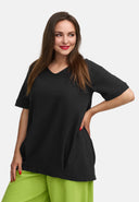 Camiseta longa de linho em silhueta balão 'Venti'