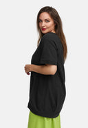 Camiseta longa de linho em silhueta balão 'Venti'