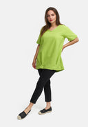 Camiseta longa de linho em silhueta balão 'Venti'