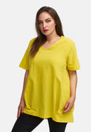 Camiseta longa de linho em silhueta balão 'Venti'