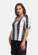 Camiseta quadrada em viscose elástica leve 'Sovana'