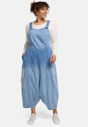 'Sky' Overalls – Premium Denim, Ombre & Patch Details