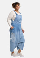 'Sky' Overalls – Premium Denim, Ombre & Patch Details