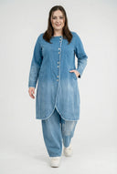 Casaco 'Sky' – Denim Premium, Lavagem Ombre & Elasticidade