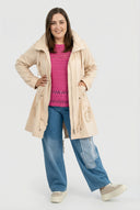 'Livia' Parka de mi-saison – doux, minutieux & moderne