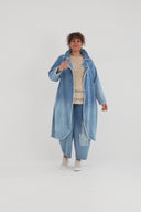 'Sky' Coat – Premium Denim, Ombre Wash & Stretch