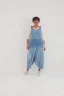 'Sky' Overalls – Premium Denim, Ombre & Patch Details